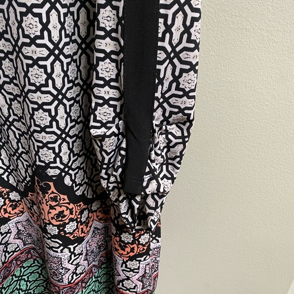 Style & Co Catalina Hideaway lace up tunic Sevilla Tile Size 1X Boho look - Picture 9 of 9